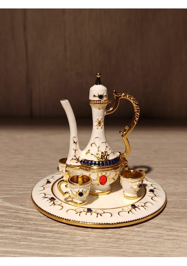 Swarovski Taşlı Ibrik Seti 4 Lü Mücevherlik / Dekoratif Biblo