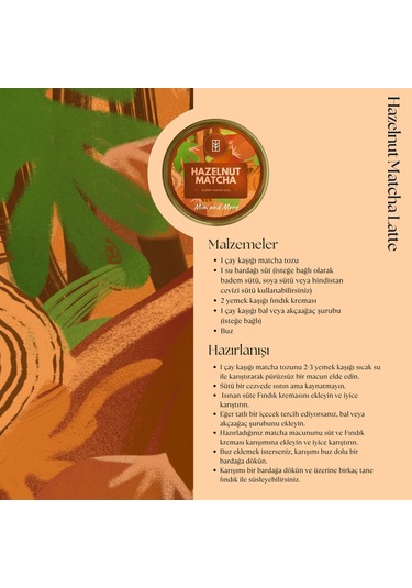 Mim and More Hazelnut Matcha Fındıklı Matcha 50 G