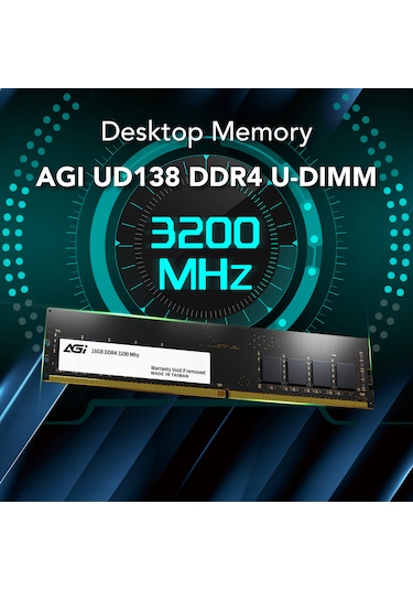 Agı 16gb Ddr4 3200mhz 1.2v Cl22 Pc Ram Bellek Agı320016ud138-st