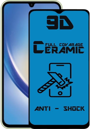 Samsung Galaxy Uyumlu A34 Tam Kaplayan Seramik Nano Esnek Ekran Koruyucu Cam