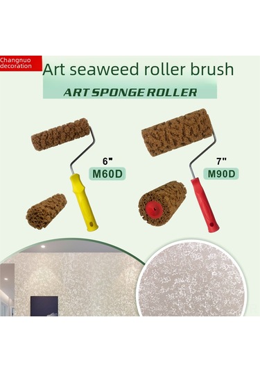 Youtek M90 Model Tri Renk İnciri Desenli Pırlanta Parlaklıklı Sanatsal Boya Sponge Roller, Kuru Temizlenebilir, Eşit Uygulama, Dayanıklı Yapı