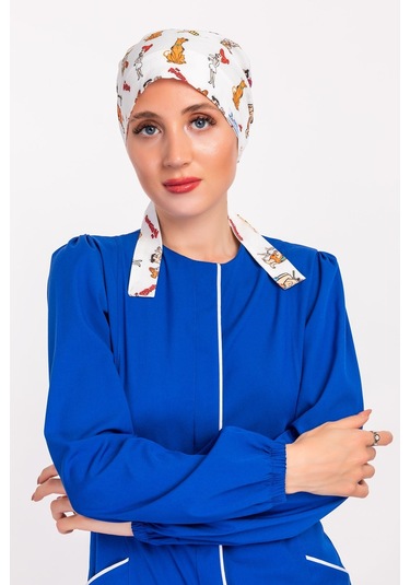 Tesettür Ameliyathane Bonesi - Taş Devri Beyaz