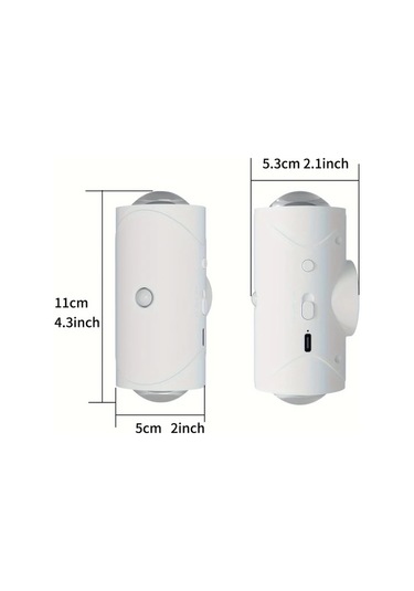 Dashanshop Manyetik Led Hareket Sensörlü 2 Başlıklı Dimmable 15 Renk Usb Bataryalı Duvar Lambası