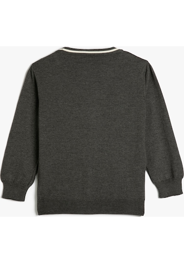 Koton Hırka Düğmeli V Yaka Triko Gri 4wkb90005tt 4WKB90005TT031 Gri