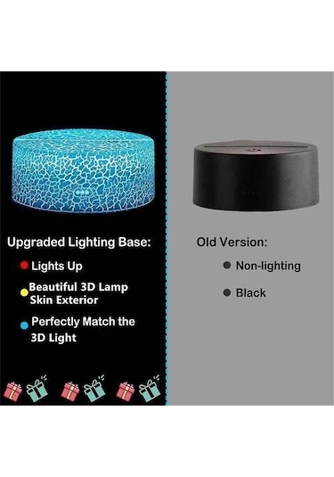 Metabagua 3d Led Gece Lambası, 16 Renkler Masaüstü Dekorasyon, Usb Touch Uzaktan Gece Lambası, Çocuklar Için En Iyi Doğum Günü Noel Hediyesi, Kızlar, Çocuklar Için P6f5ag Renkli