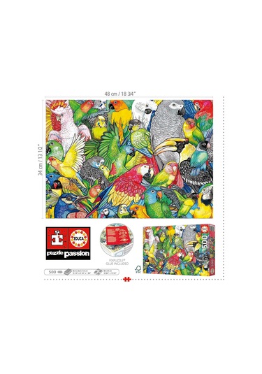 Educa 500 Parça Papağanlar / Parrots Puzzle - 19547
