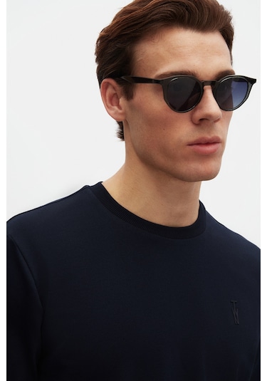 Twn Slim Fit Lacivert Baskılı T-shirt 4ec14ort12025 Lacivert