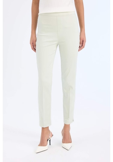 DeFacto Sigaret Saten Kumaş Pantolon Normal Bel Düz Paça J8743AZ25SMGN1251