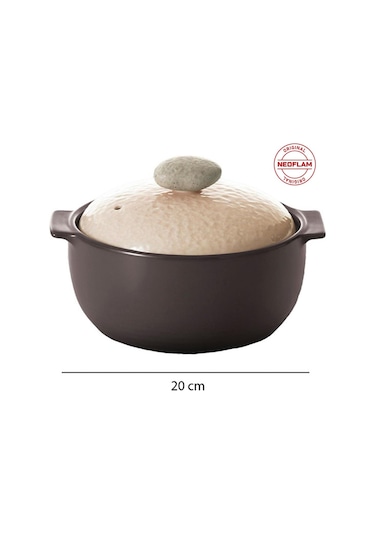 Neoflam Kızzel Tencere Seramık Kapaklı D-neof220crw 20 Cm 2lt
