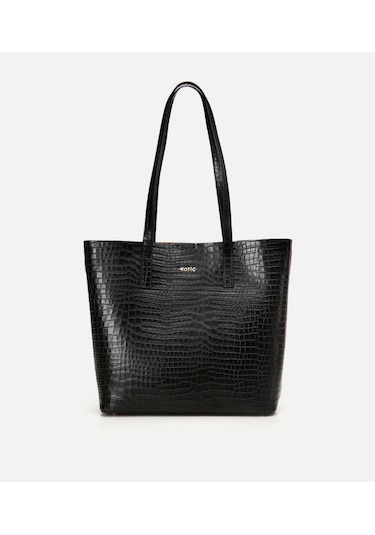 Hotiç Kadın Deri Siyah Çıkarılabilir Portföy Çantalı Tote Çanta 03cah310670a100 Siyah