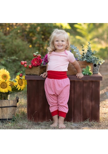 Organicera Organicera Organik Body & Şalvar Pantolon 2Li Set,Pembe & Krem Çi Krem - Pembe