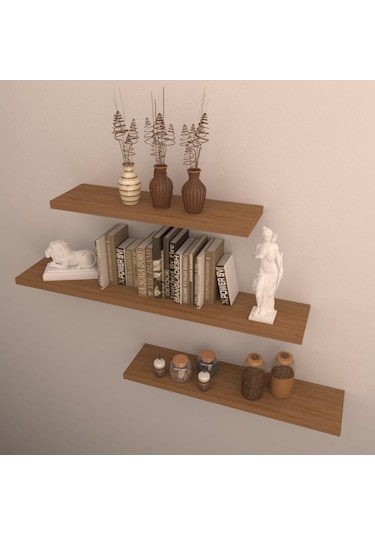 Rafkestir 3 Lü Raf Set ( 100-75-65 ) Bambu ( Mat )