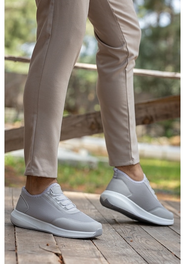 D0126 Günlük Ortopedik Erkek Sneaker Spor Ayakkabı Füme