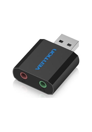 Vention USB 2.0 Ses Kartı Siyah