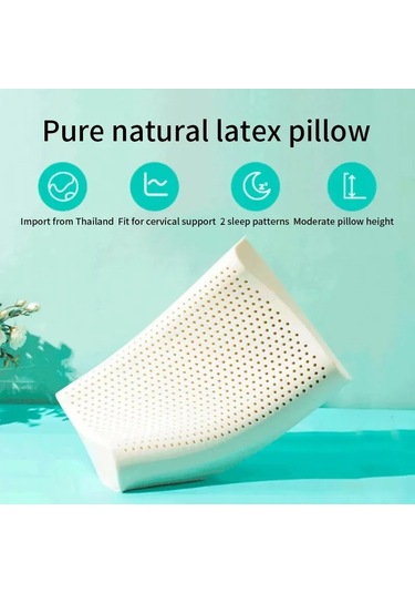 1pcs Lateks Yastık Tay Doğal Lateks Yastık Bellek Yetişkin Çok Renkli