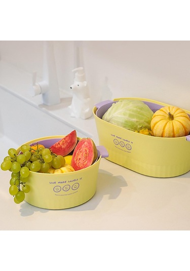 Suntek Çift Katmanlı Drenaj Sepeti Sebze Karıştırma Için