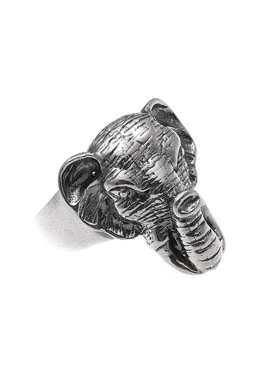 925 Ayar Gümüş Fil Motifli Yüzük Çok Renkli