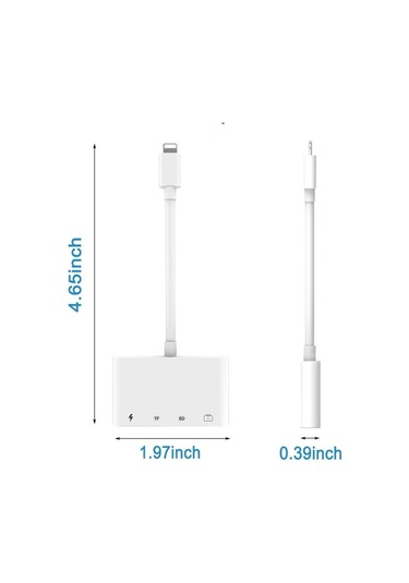 Ancheyn Lightning To Usb Lightning Micro Sd Tf Kart Okuyucu Çevirici Dönüştürücü Adaptör 4333