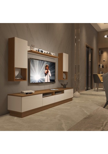 Decoraktiv Trendstyle 5220das Slm Tv Ünitesi Tv Sehpası Ceviz - Beyaz