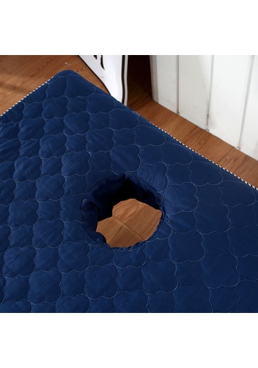 Suntek Delikli 75x28inç Masaj Kozmetik Tablo Valance Sheet Mavi