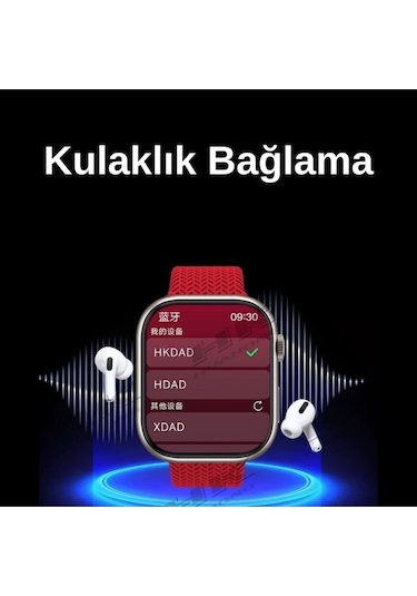 Watch9 Hk9 Pro Max Plus 2024 Fotoğraf Albümü Kulaklık Bağlantısı Upgrade Versiyon 3 Kordon