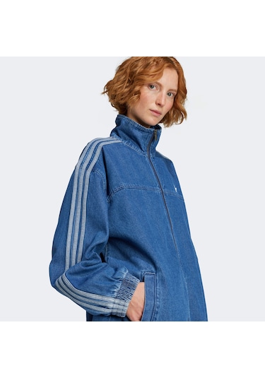 Adidas Adicolor Adilenium Denim Kadın Eşofman Üstü Jy2896 Mavi