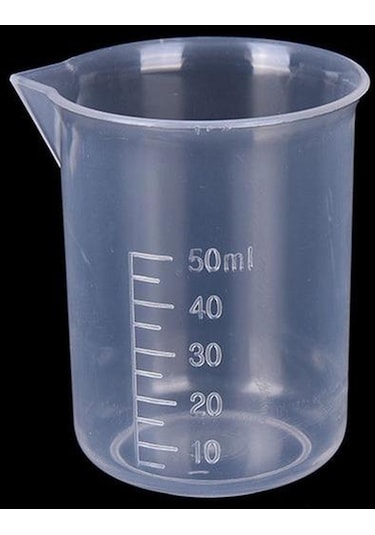 Jms Pişirme Kabı Sıvı Ölçüsü Jugcup Konteyneri İçin Şeffaf Plastik Dereceli Ölçüm Kabı 50ml 1