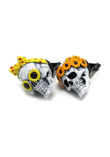 Singree 2 Adet Otomobil Havalandırma Deliklerinden Hayalet Kafa Kokulu Klips - 2 Adet Kokusu Taşıyıcı Tablet İçeren Araç Dekorasyon Aksesuarı