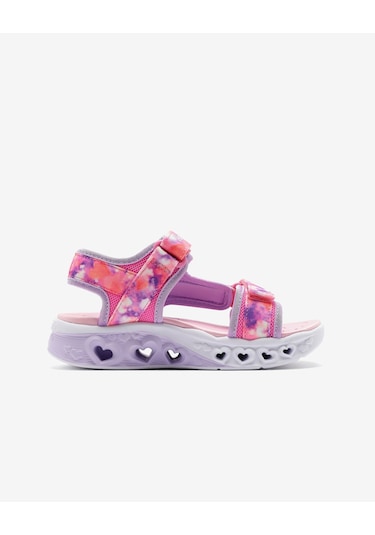 Skechers Flutter Hearts Sandal-blurry Love Büyük Kız Çocuk Pembe Işıklı Sandalet 303110l Pklv Pembe