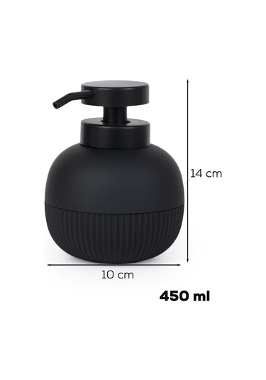 Porsima 3118 Banyo Ve Mutfak Sıvı Sabunluk 450ml Siyah Siyah