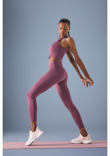 Defacto Defactofit Yüksek Bel Baskılı Beli Saran Esnek Kumaş Sporcu Tayt B4147ax25aubr492 Bordo