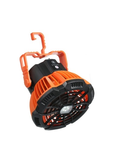 2'li Usb Şarj Edilebilir Led Işıklandırmaya Sahip Taşınabilir Fan Sc16y0 Siyah