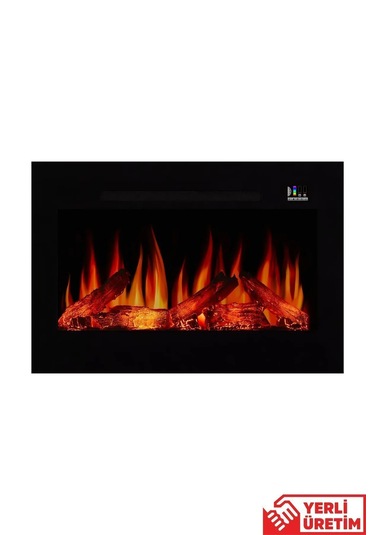 Pagla 80 Elektrikli Şömine - Isıtıcılı, Cam Çerçeveli, Sınırsız R