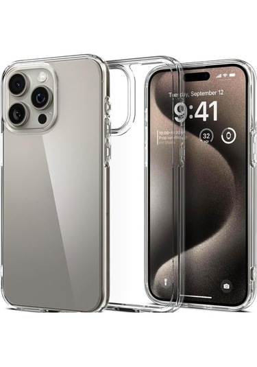 Apple İhone 16pro Max Kılıf Sararmaz 2mm Şeffaf Silikon - Şeffaf Şeffaf