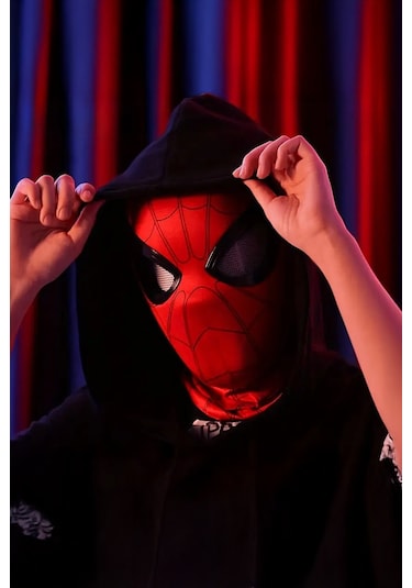 Spider-man Maskesi Örümcek Adam Maskesi- 3d Hareketli Göz Özellikli