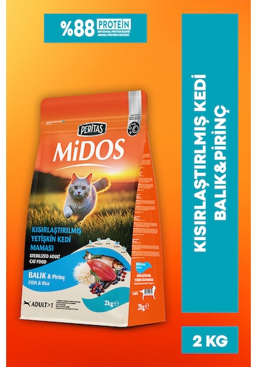 Balık Ve Pirinçli Kısırlaştırılmış Yetişkin Kedi Maması 2kg