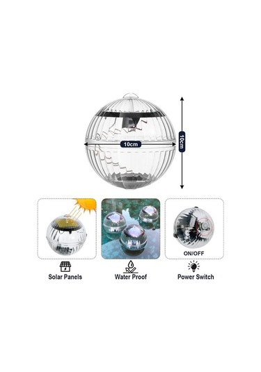 Trendooze Renk Değişen Su Geçirmez Solar Led Havuz Işığı, Şık Tasarım