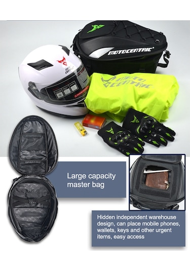 Hallow Motosiklet Kask Çantası 11-MC-0102 Gri Etiket