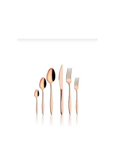 Rose Gold 36 Parça Çatal  Kaşık Bıçak Seti Rose