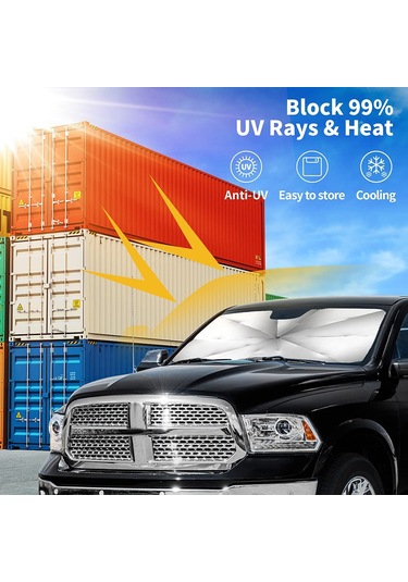 Araba Ön Camı Güneşlik Şemsiyesi, Dayanıklı Çelik Yapı Ve Katlanabilir Güneşlikler İçin Kolay Saklama Özelliğiyle Gizlilik Artırıcı Diğer