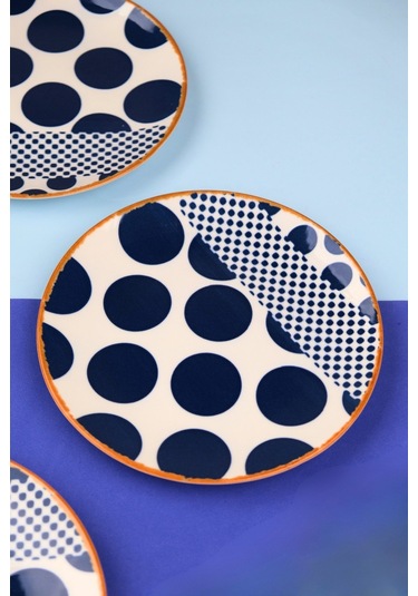 Tabak Evi Porselen Spotty Pasta Tabağı 19,50cm Sp2 6 Kişilik 6 Parça Çok Renkli