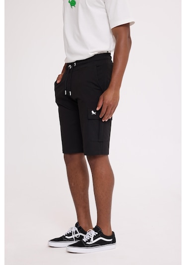 The Crow Cash Cargo Sweatshort Siyah Polyester Pamuk Şort Siyah