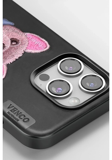 Durukar Apple, Uyumlu iPhone 16 Cute Desenli Kapak - Siyah
