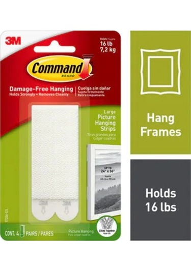3M Command 17206 Büyük Boy Resim Asma Şerit Cırt Bantları