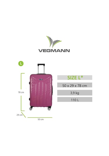 Vegmann Vela Violet Büyük Boy Valiz Mürdüm