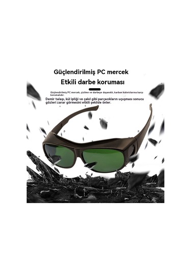 Lazer Korumalı Kaynakçı Gözlükleri, Güçlü Işık Ve Uv Işınlarına Karşı Koruyan Argon Ark Kaynağı Güvenlik Gözlükleri