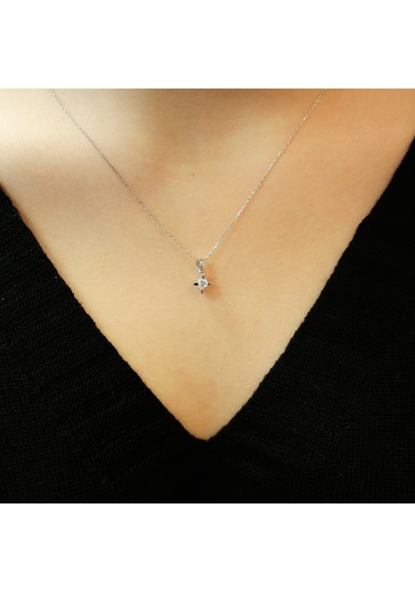 Lova 0,16 Karat Pırlanta Tektaş Kolye - 2070011