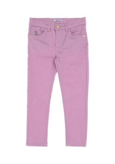 U.s. Polo Assn. Kız Çocuk Pembe Pantolon Kanvas-chino 50309130-vr041 Pembe