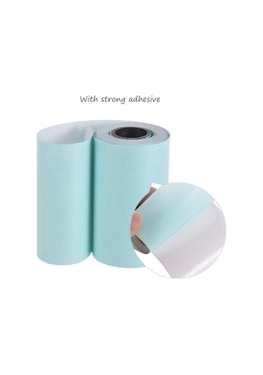 Moveevo Miaomiao Ji/alibear Uyumlu 57x30mm Beyaz Termal Etiket Kağıdı, Arka Yapışkanlı, 3 Roll 3 Rulo