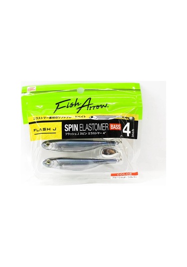 Fish Arrow Flash J Spin Elastomer 10cm 4'' 04 Blue Shad Silver Silikon Balık 3 Adet